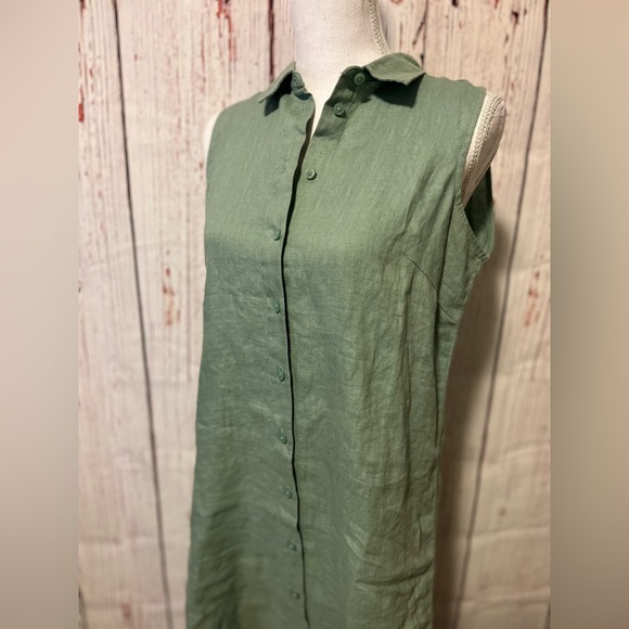 Garnet Hill Green Sleeveless Dress - Picture 3 of 7